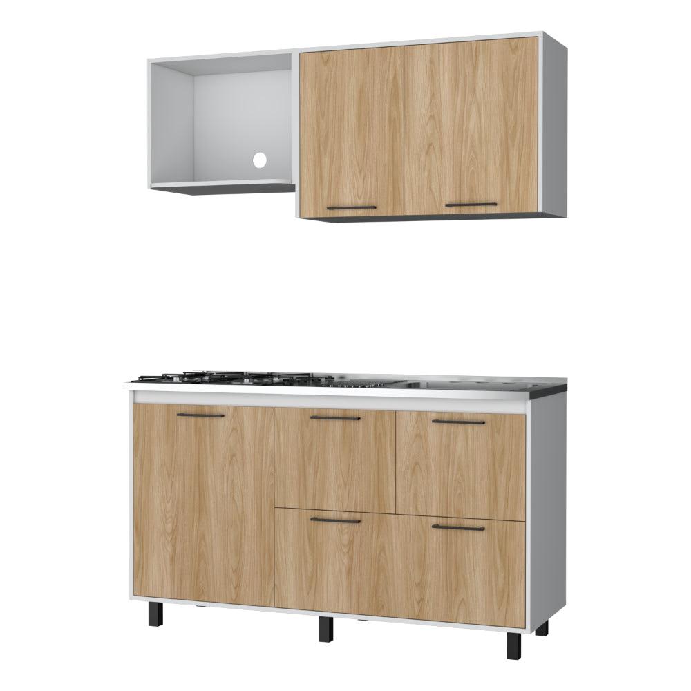 Cocina 150 Silari Europeo Blanco Con Meson Derecho