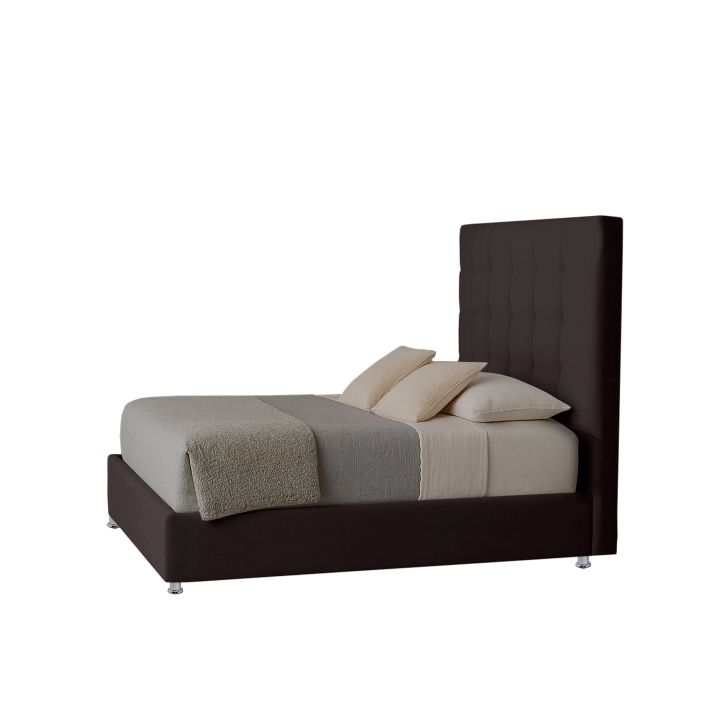 Base Cama con Espaldar + Colchon Sencillo Luxury cafe