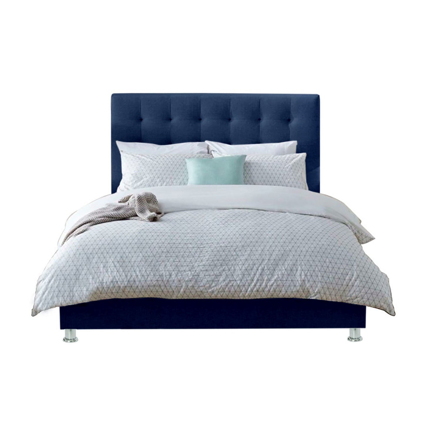 Espaldar de Cama Sencillo Luxury 100x150x10 azul
