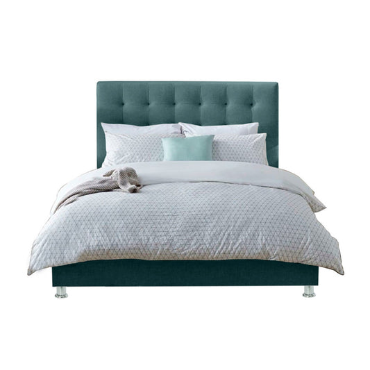Base Cama Con Espaldar Sencillo Luxury Verde