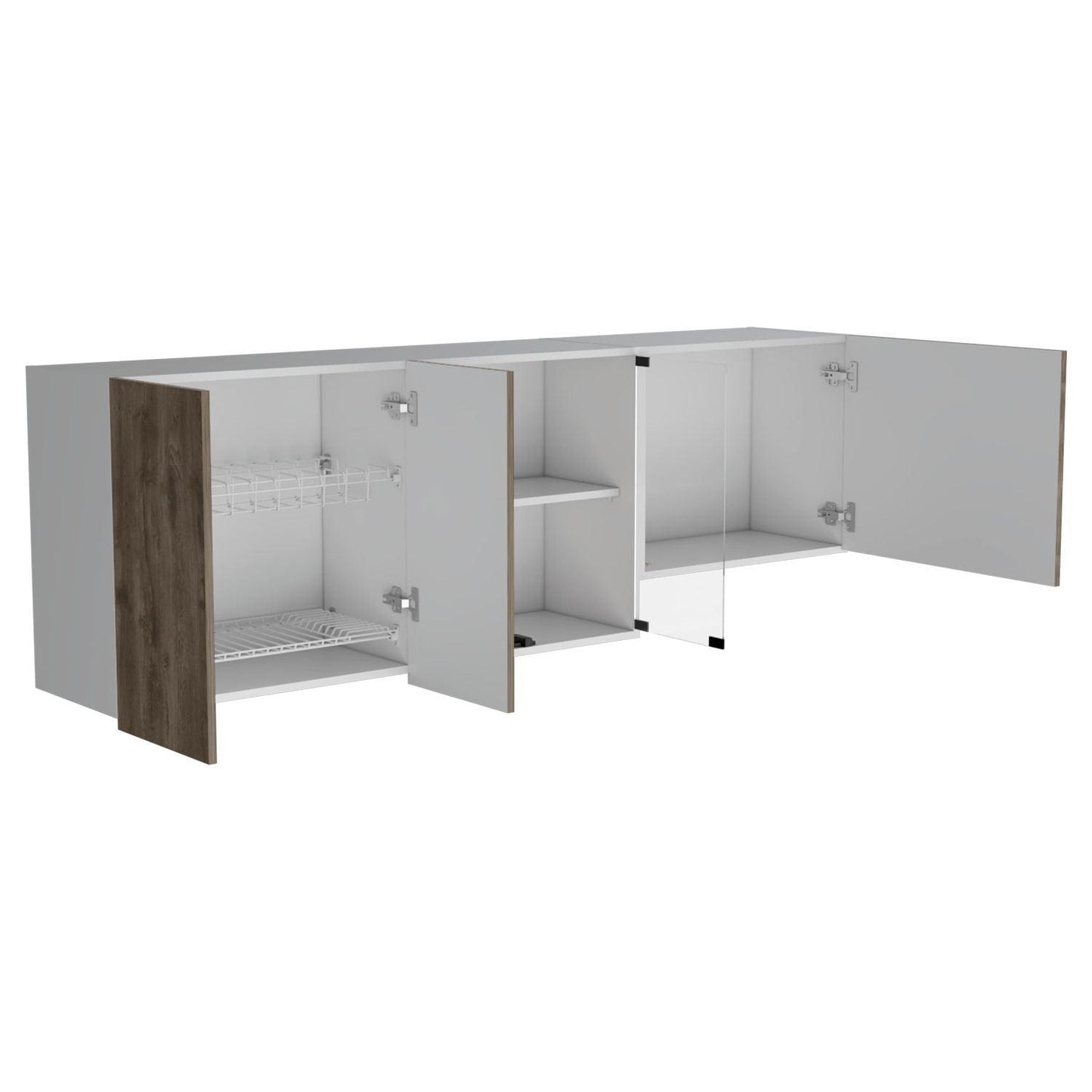 Gabinete Superior Vemus Nogal Y Blanco 180 Cm