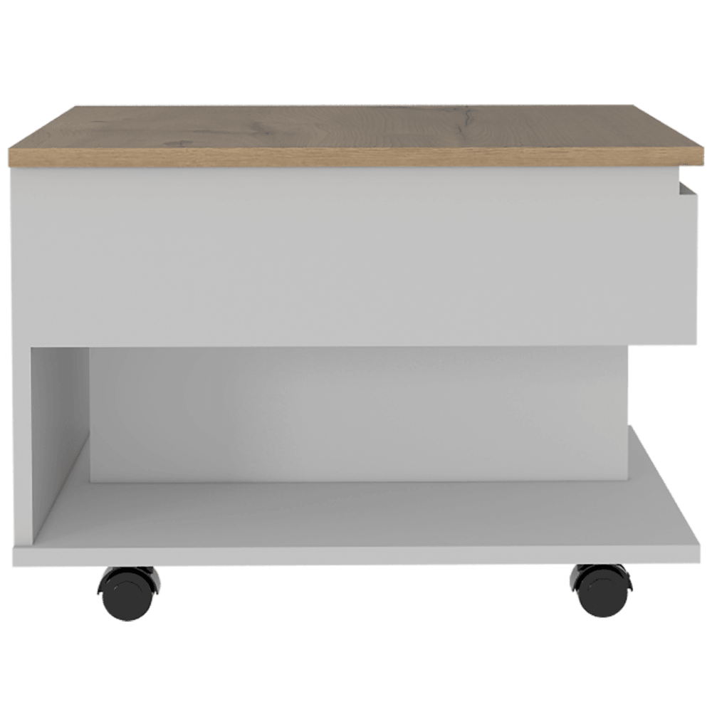 Mesa De Centro Arelva Lift Top Coffee Blanco+Duna