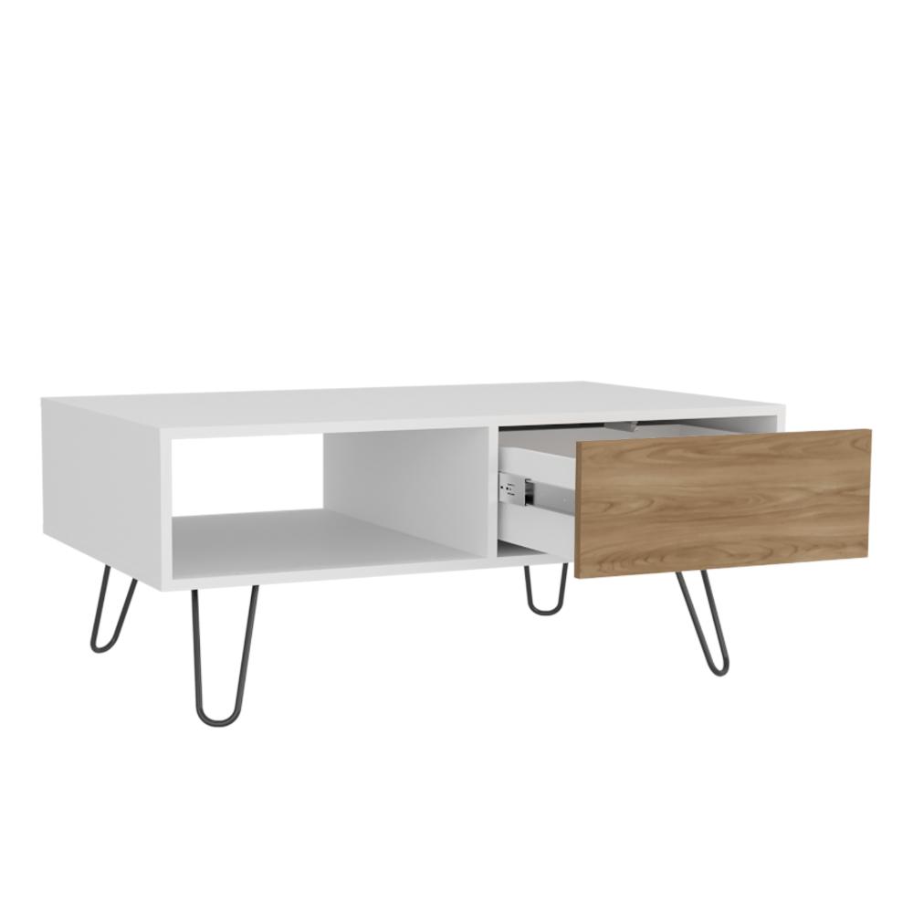 Mesa De Centro Virell Blanco Y Fresno Europeo