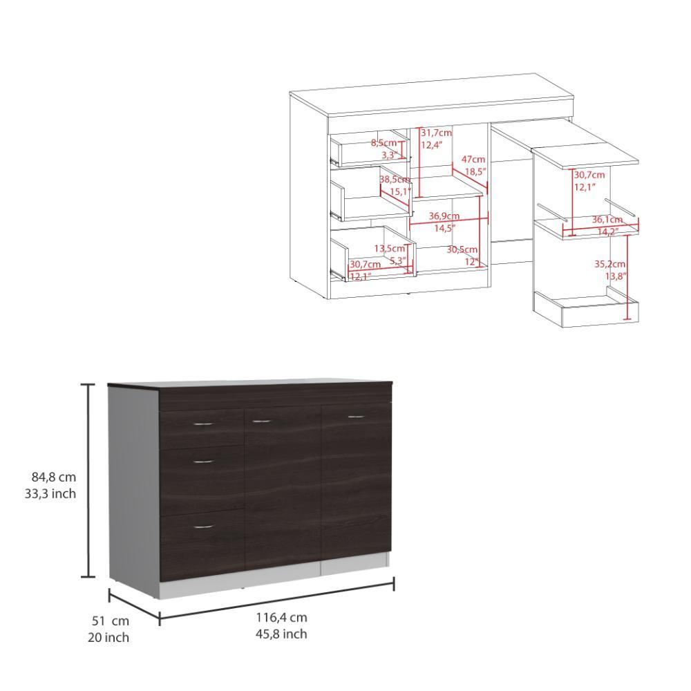 Mueble Inferior Cocina Parix Blanco Y Milan