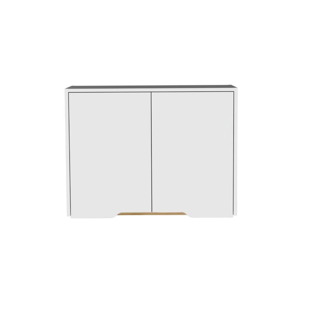 Mueble Superior De Cocina Plannet Blanco Y Macadamia 80 Cm