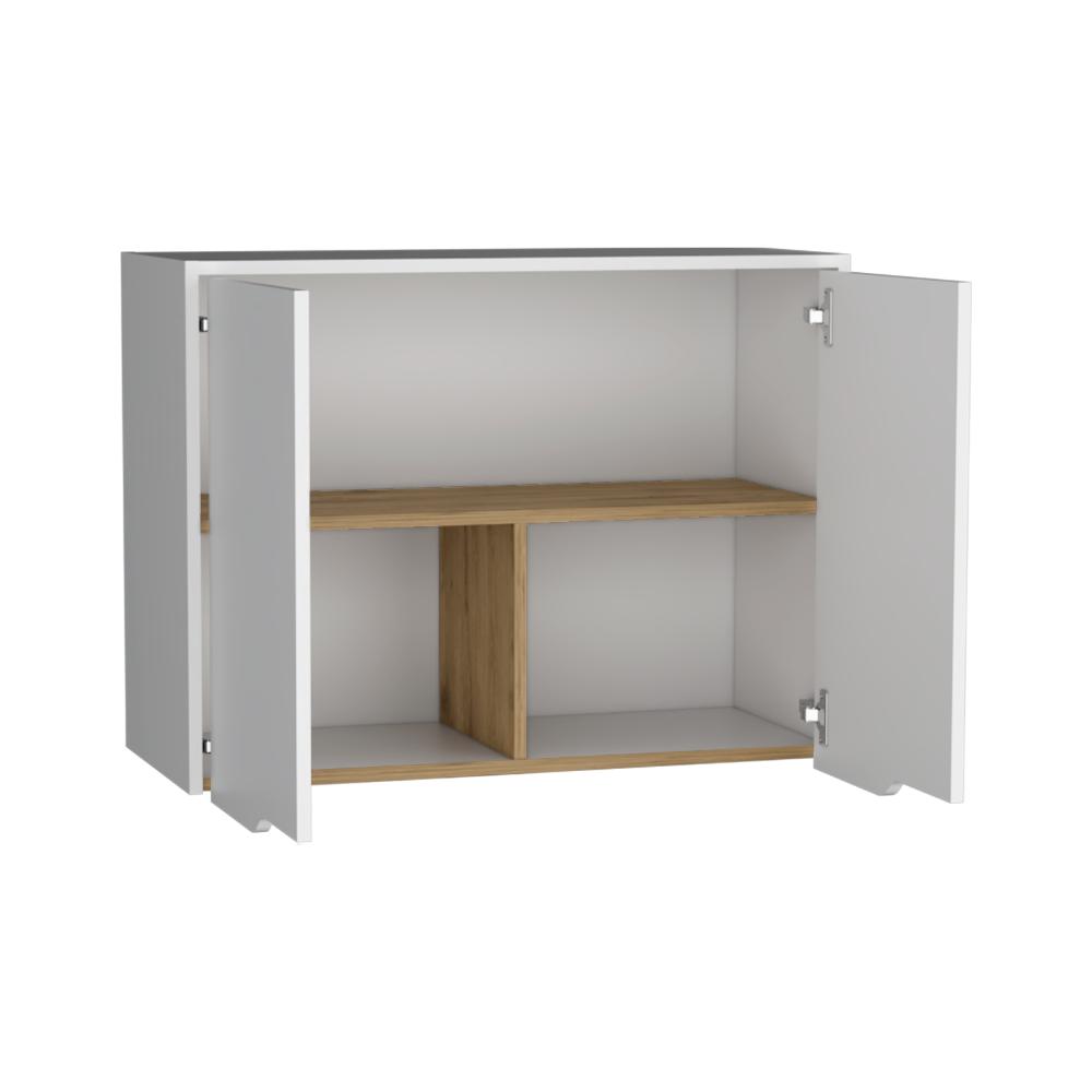 Mueble Superior De Cocina Plannet Blanco Y Macadamia 80 Cm