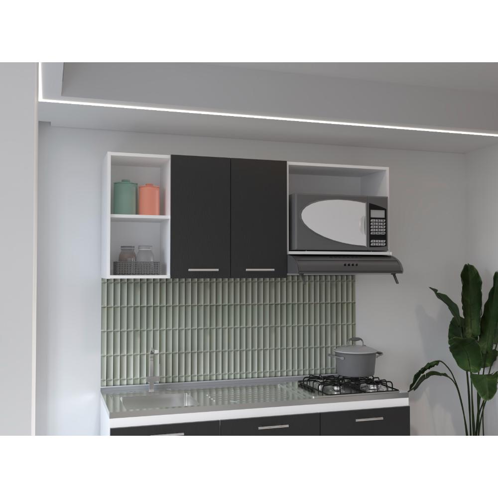 Gabinete Superior De Cocina Jhonny Blanco Y Wengue 150 Cm