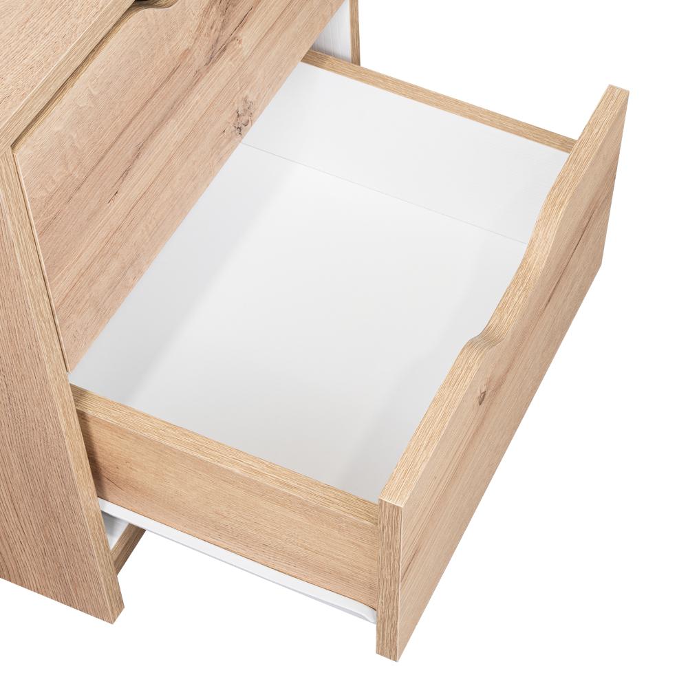 Mesa De Noche Kireva Duna Y Blanco