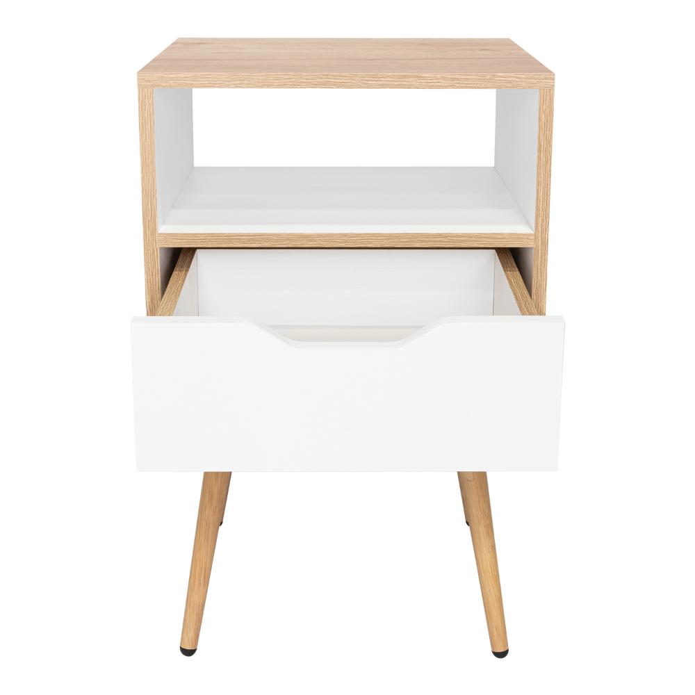 Mesa De Noche Almira Duna Y Blanco