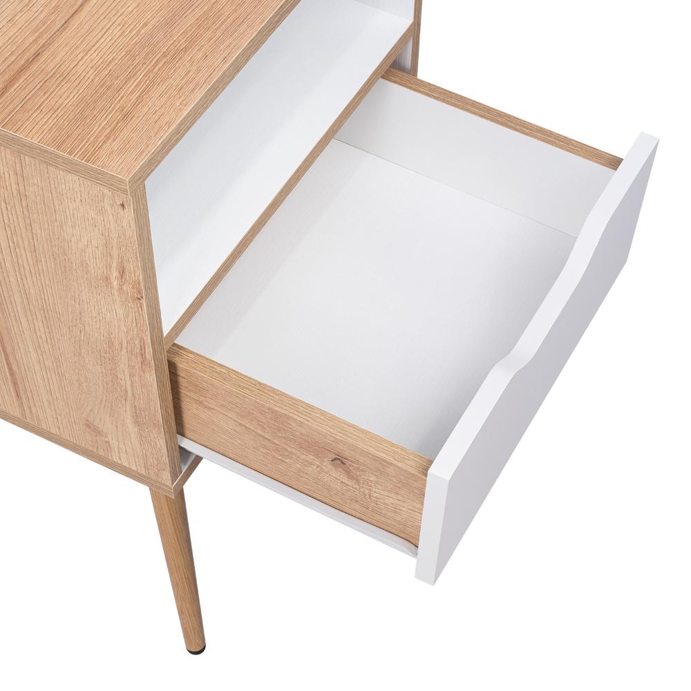 Mesa De Noche Almira Duna Y Blanco