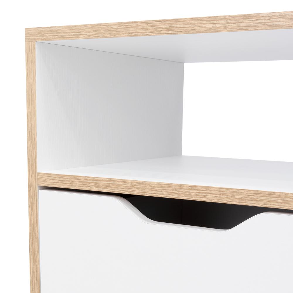 Mesa De Noche Almira Duna Y Blanco
