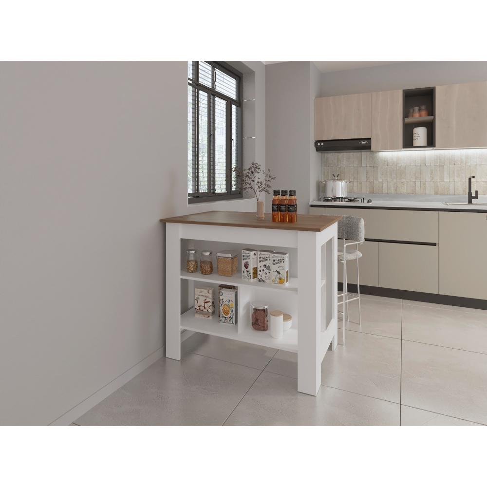 Barra De Cocina Serima Chocolate Y Blanco