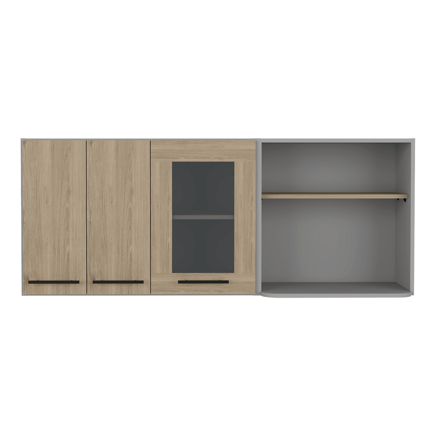Modulo Superior De Cocina Kitchen Vionel Gris Y Rovere 150 Cm