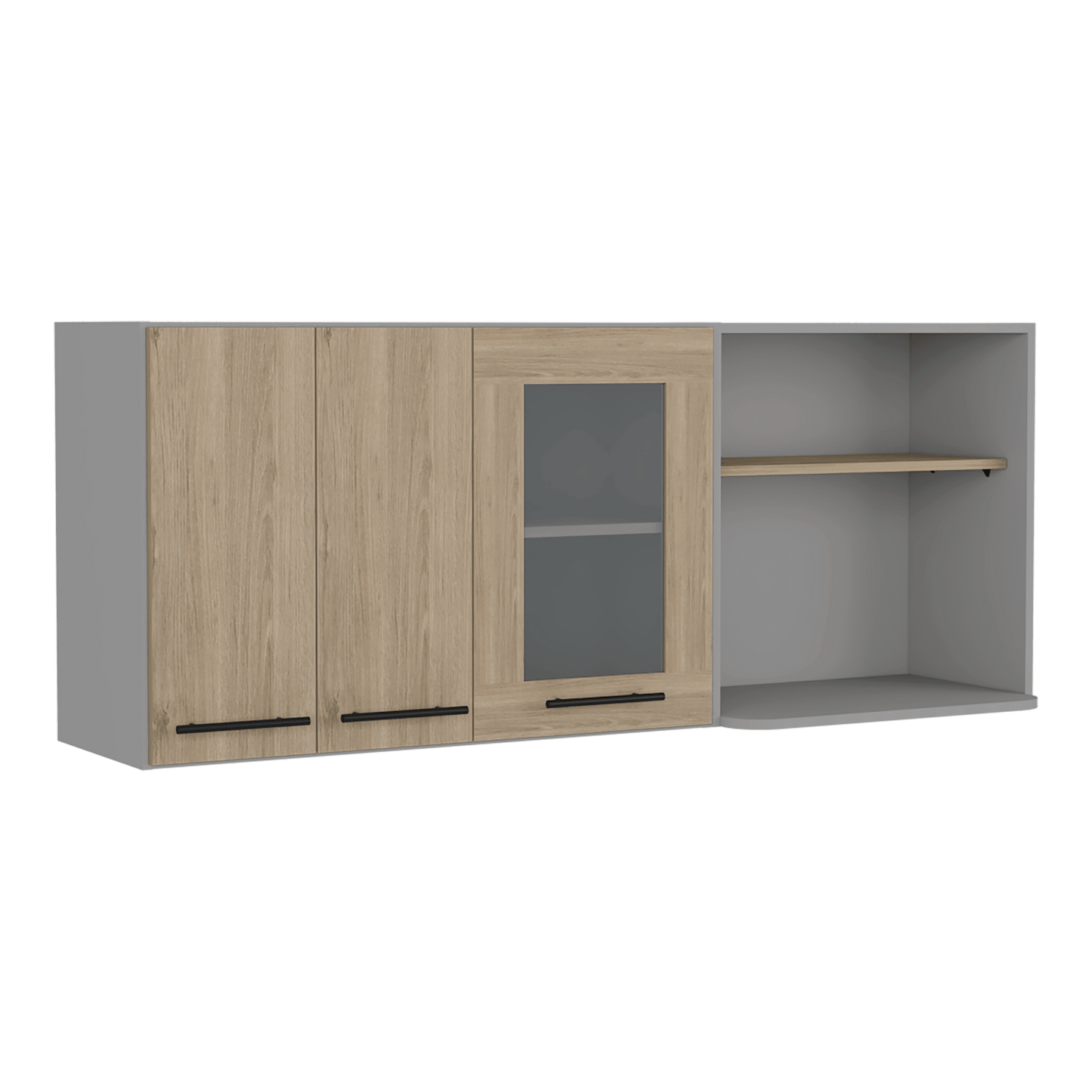 Modulo Superior De Cocina Kitchen Vionel Gris Y Rovere 150 Cm