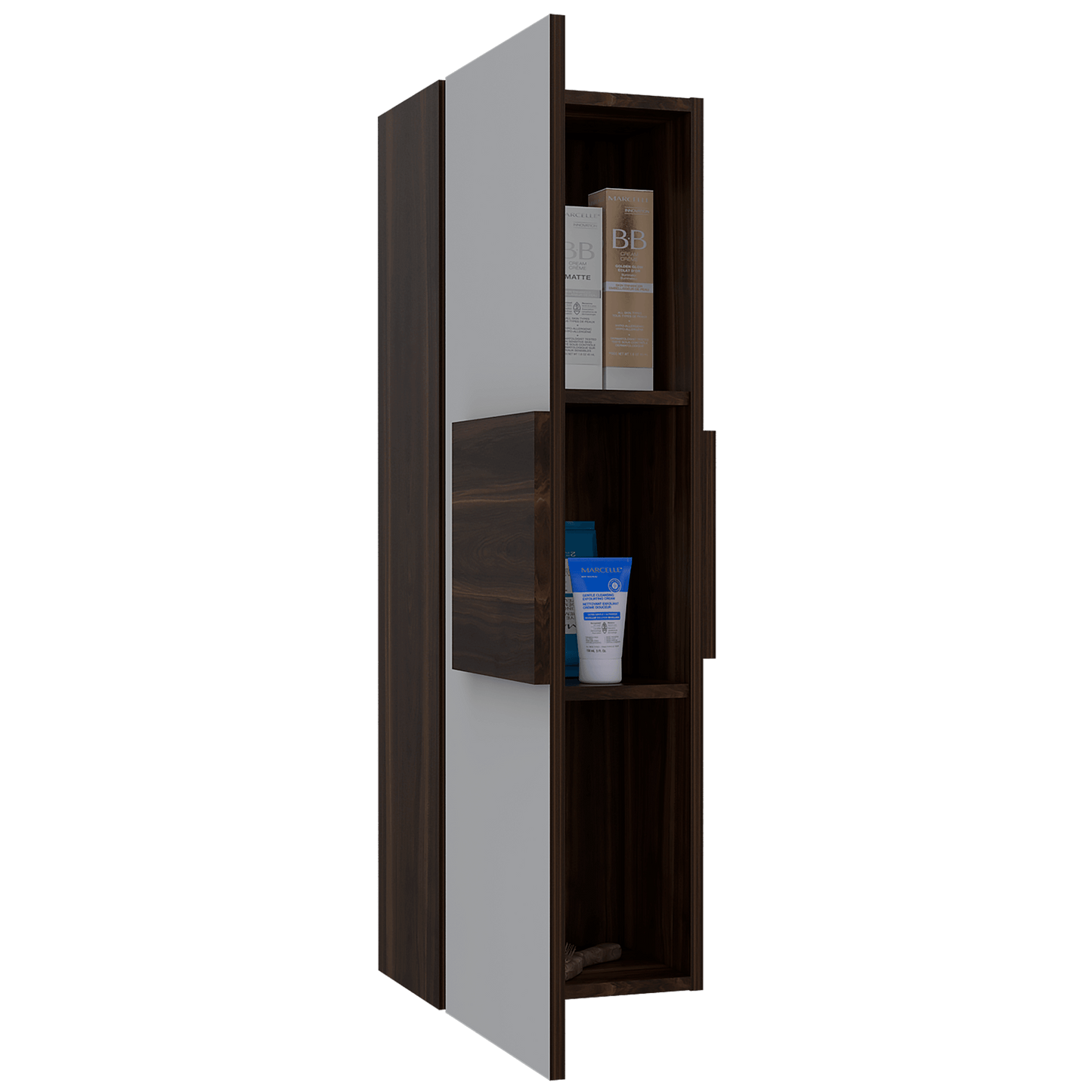 Gabinete De Baño Orvani Caoba Y Blanco