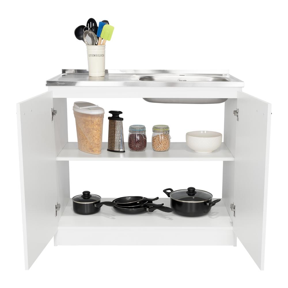 Gabinete Inferior Shelf Blanco 100 Cm