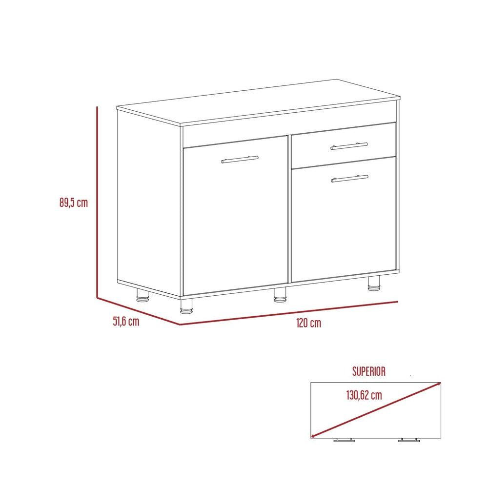 Modulo Inferior Kitchen Niko Blanco Duna 120 Cm