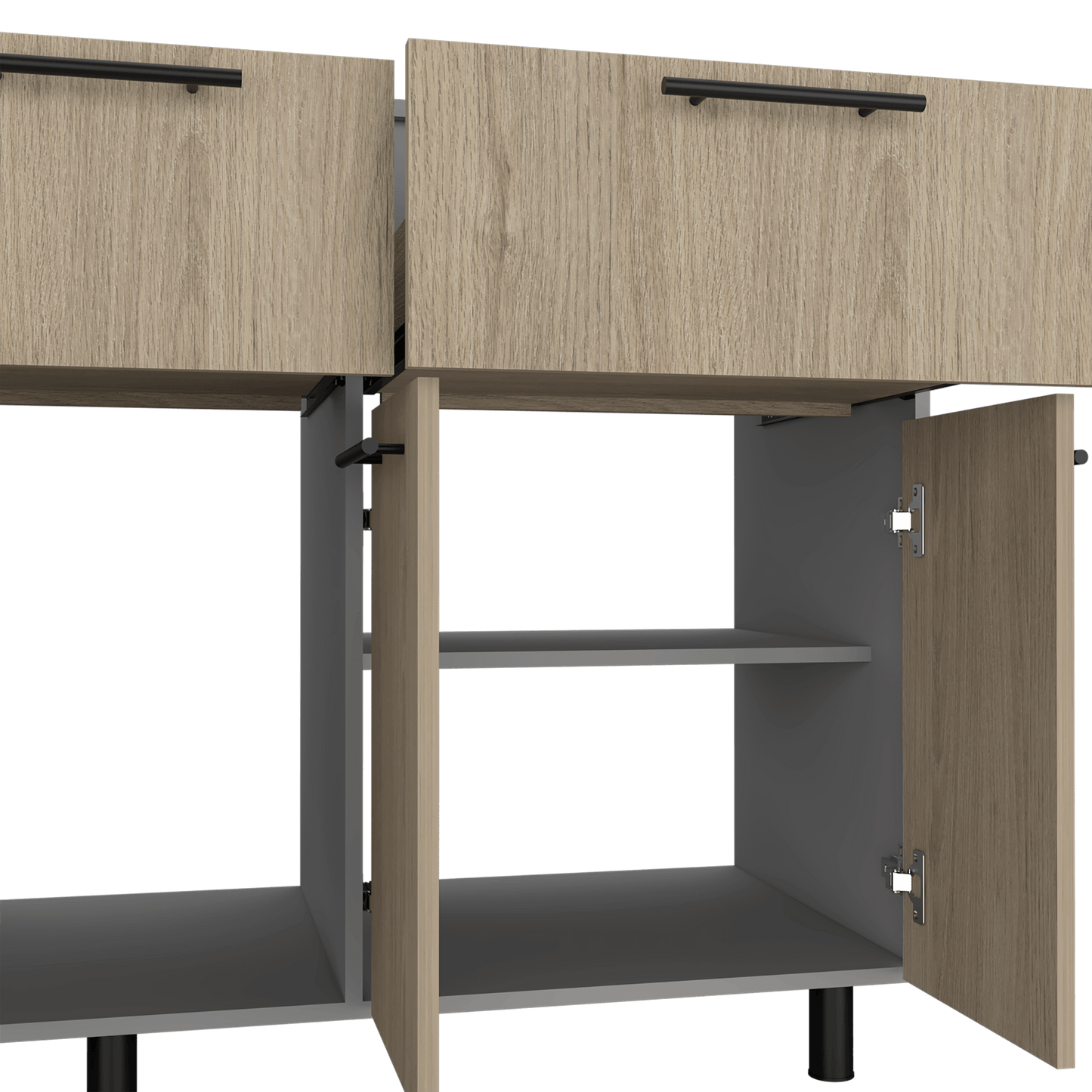 Modulo Inferior Kitchen Vionel Gris Rovere 150 Cm