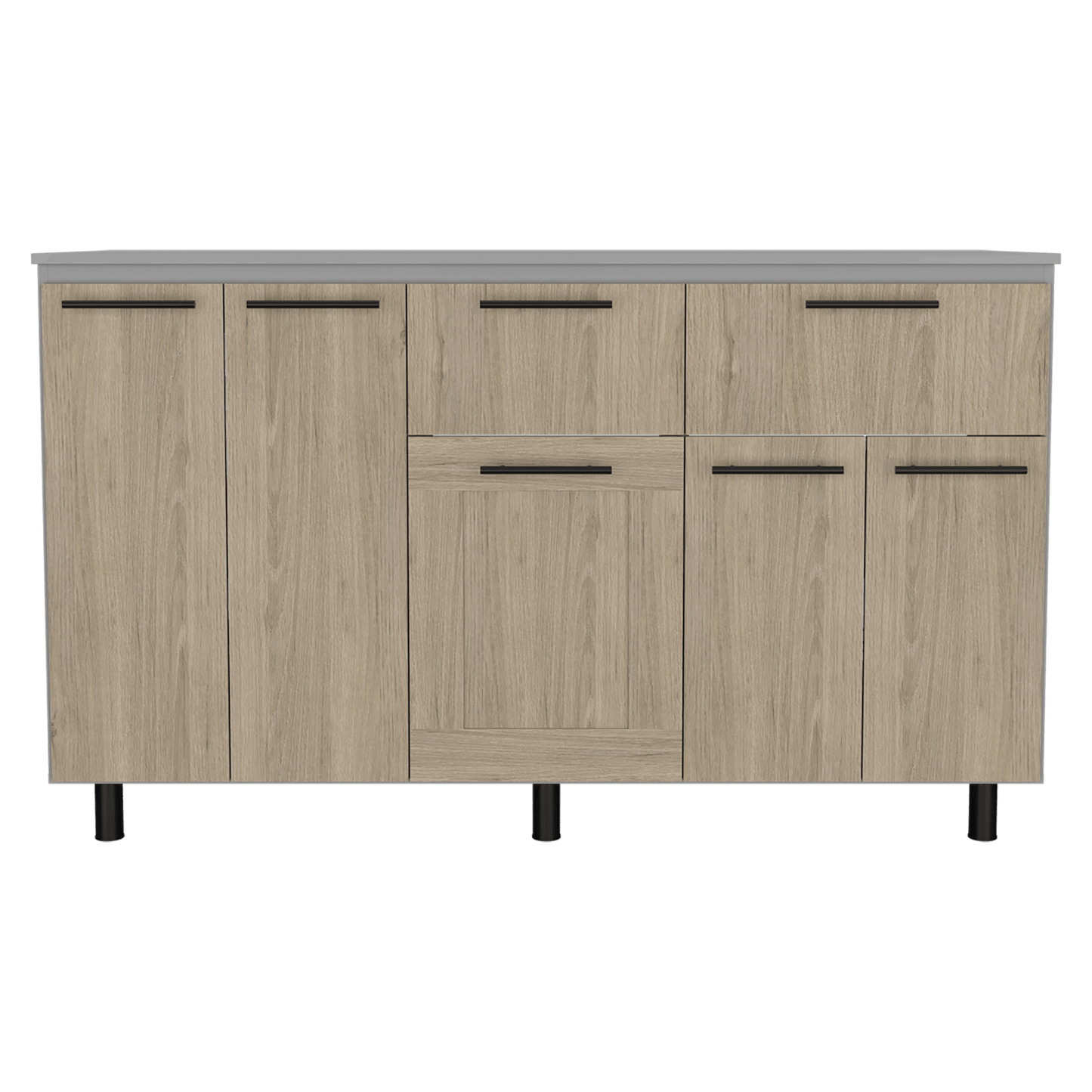Modulo Inferior Kitchen Vionel Gris Rovere 150 Cm