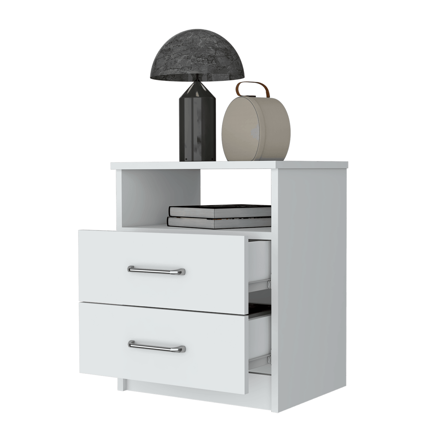 Mesa De Noche Shelf Blanco