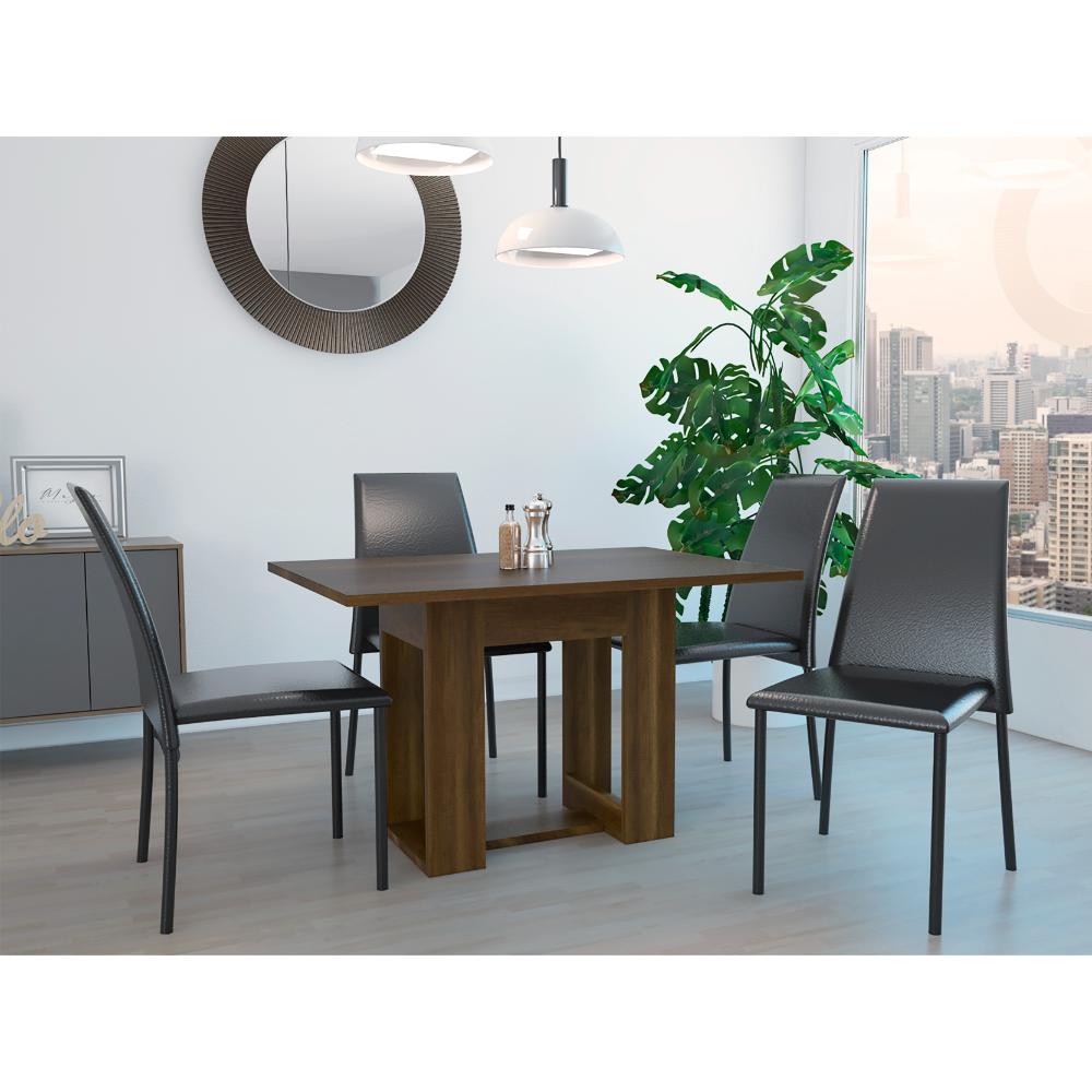 Mesa De Comedor Volina Caramelo 4 Puestos