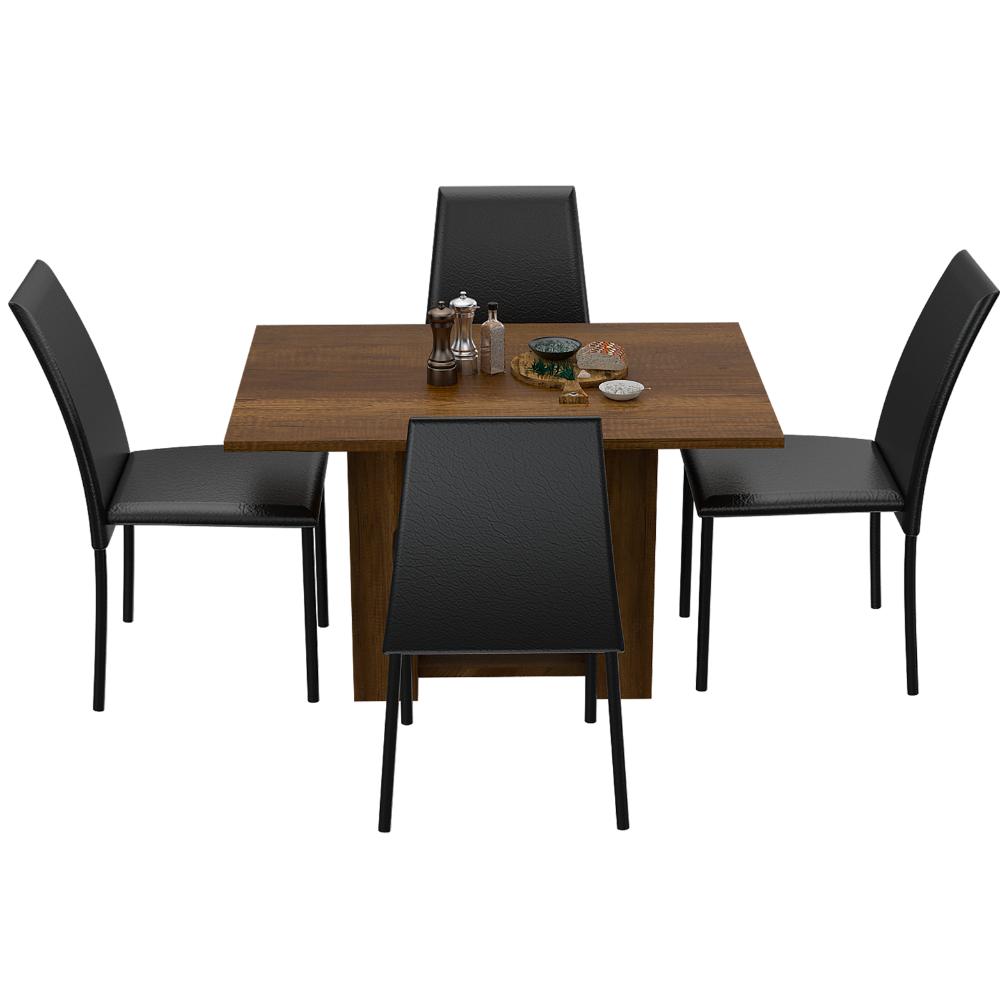 Mesa De Comedor Volina Caramelo 4 Puestos