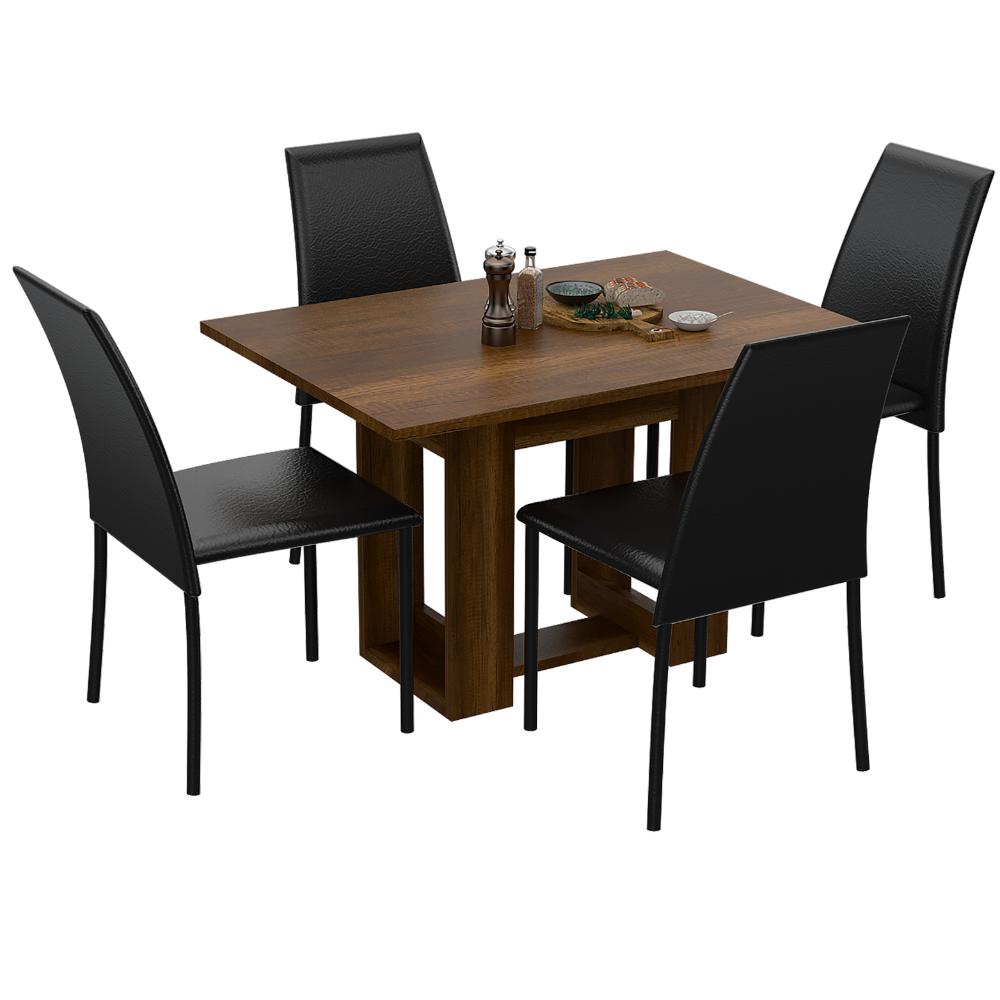Mesa De Comedor Volina Caramelo 4 Puestos