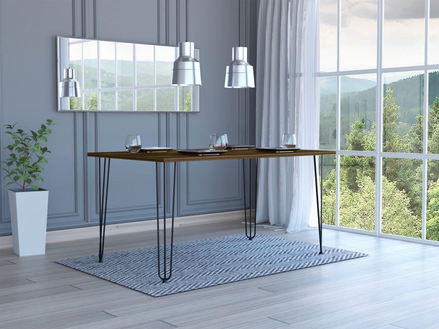 Mesa De Comedor Vamira Caramelo 6 Puestos
