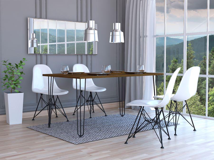 Mesa De Comedor Vamira Caramelo 6 Puestos