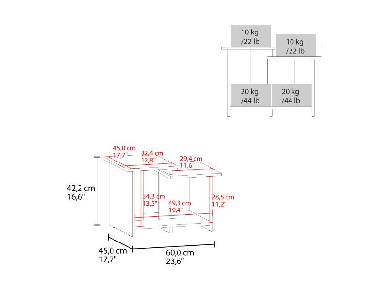Mesa De Centro Silari 3 Eco Fresno Eu