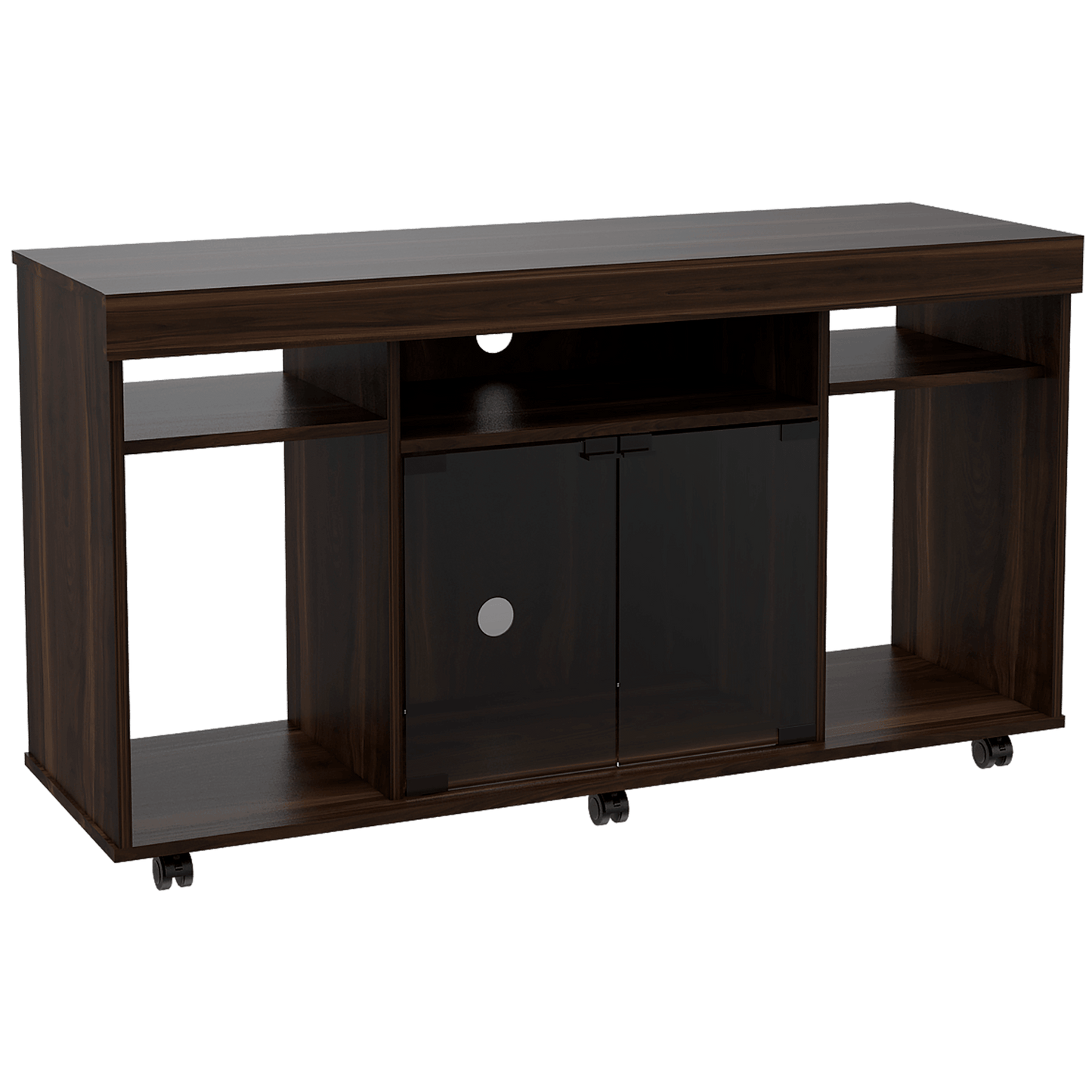 Mesa Para Tv Bearke Coñac Y Wengue Para Televisor De 50 Pulgadas
