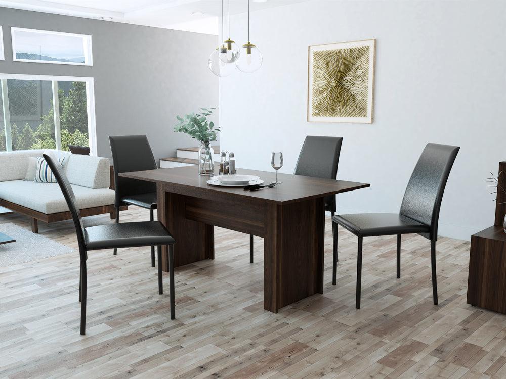 Mesa Comedor Tyvora 160 (1C) Habano 74X