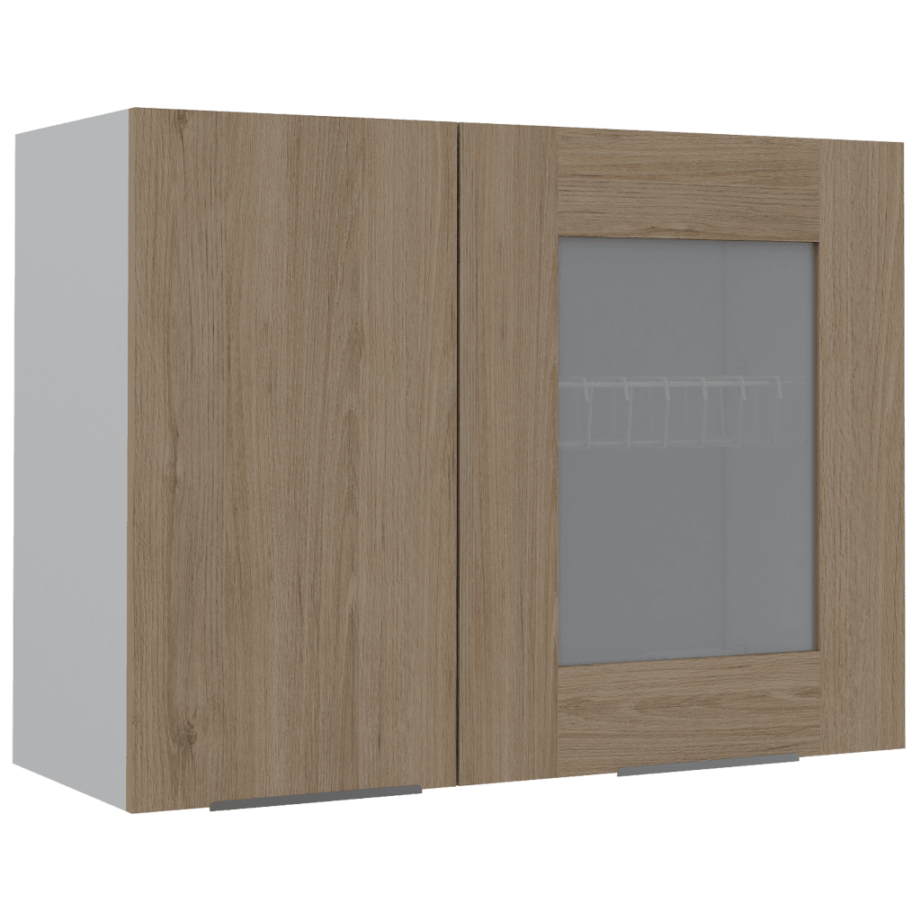 Mueble Superior Cocina Fuxx Blanco Y Rovere 80 Cm