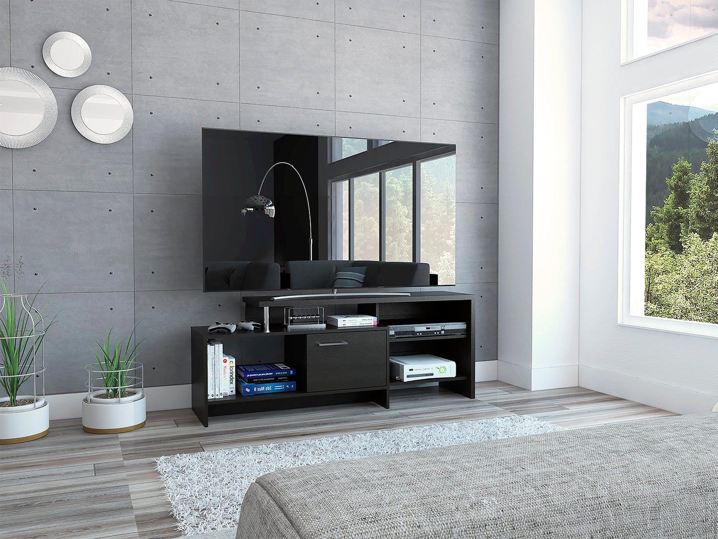 Mesa Para Tv Montan Wenguepara Tv De 49"