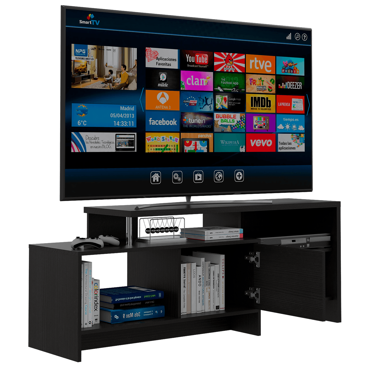 Mesa Para Tv Montan Wenguepara Tv De 49"