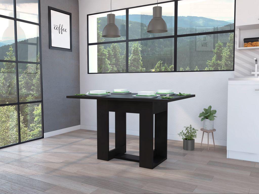 Mesa De Comedor Volina Wengue 4 Puestos