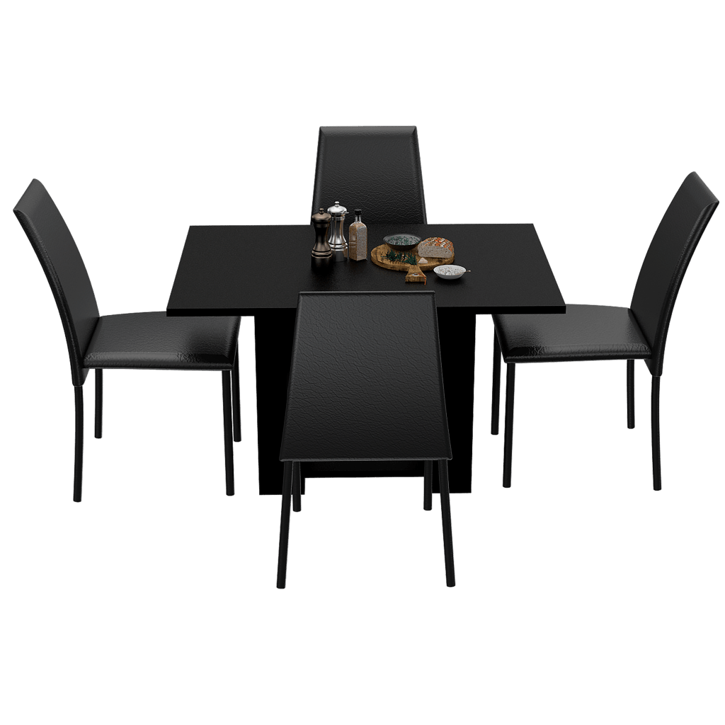 Mesa De Comedor Volina Wengue 4 Puestos