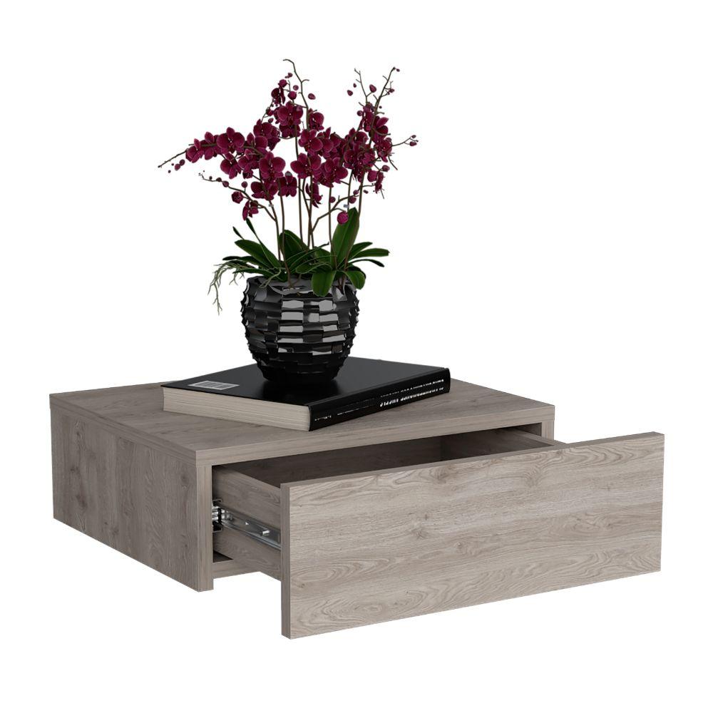 Mesa De Noche Flotante Jumira Ceniza