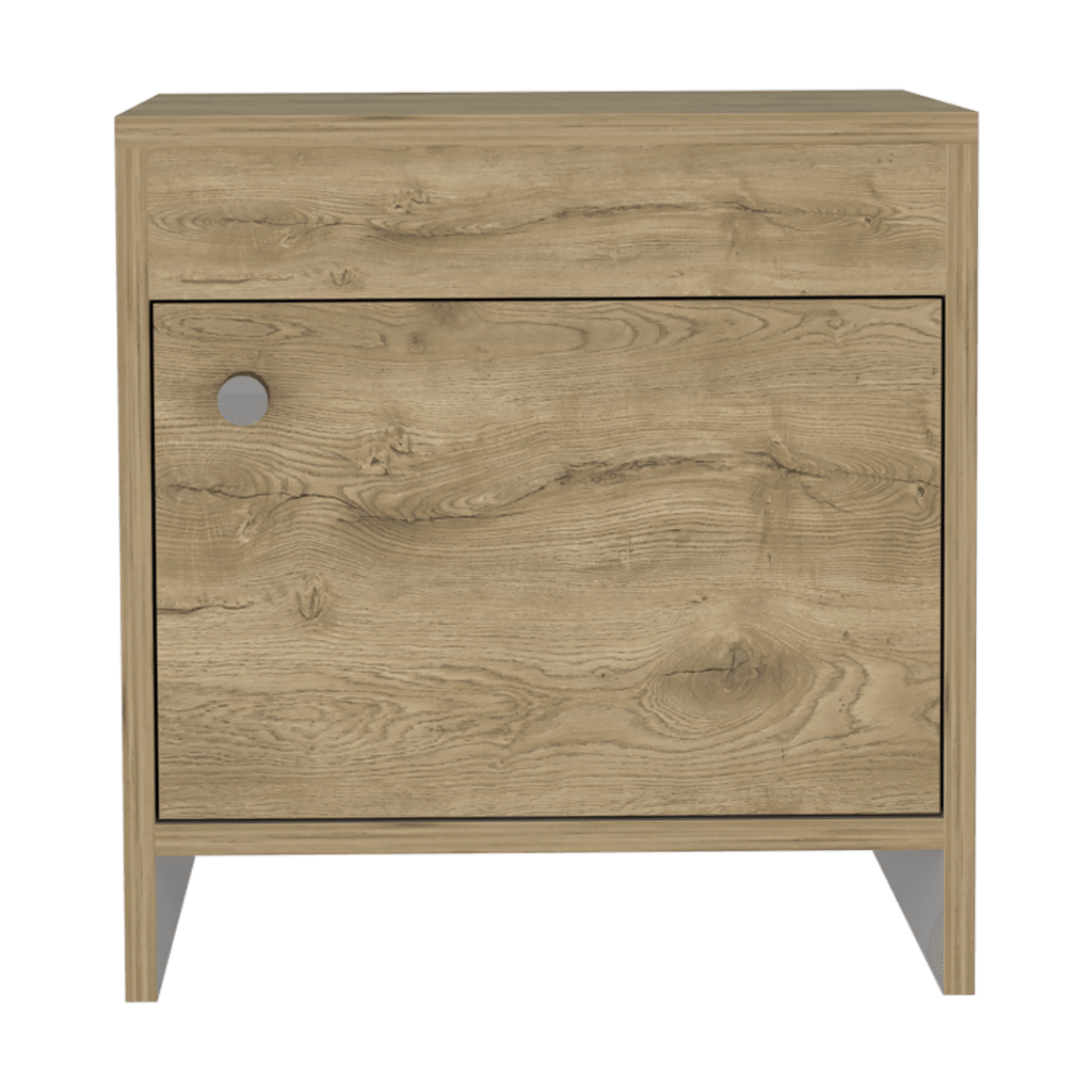 Mesa De Noche Eviré Macamadia + Blanco
