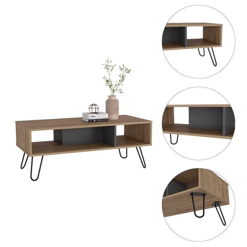 Mesa De Centro Temora Miel Y Plomo
