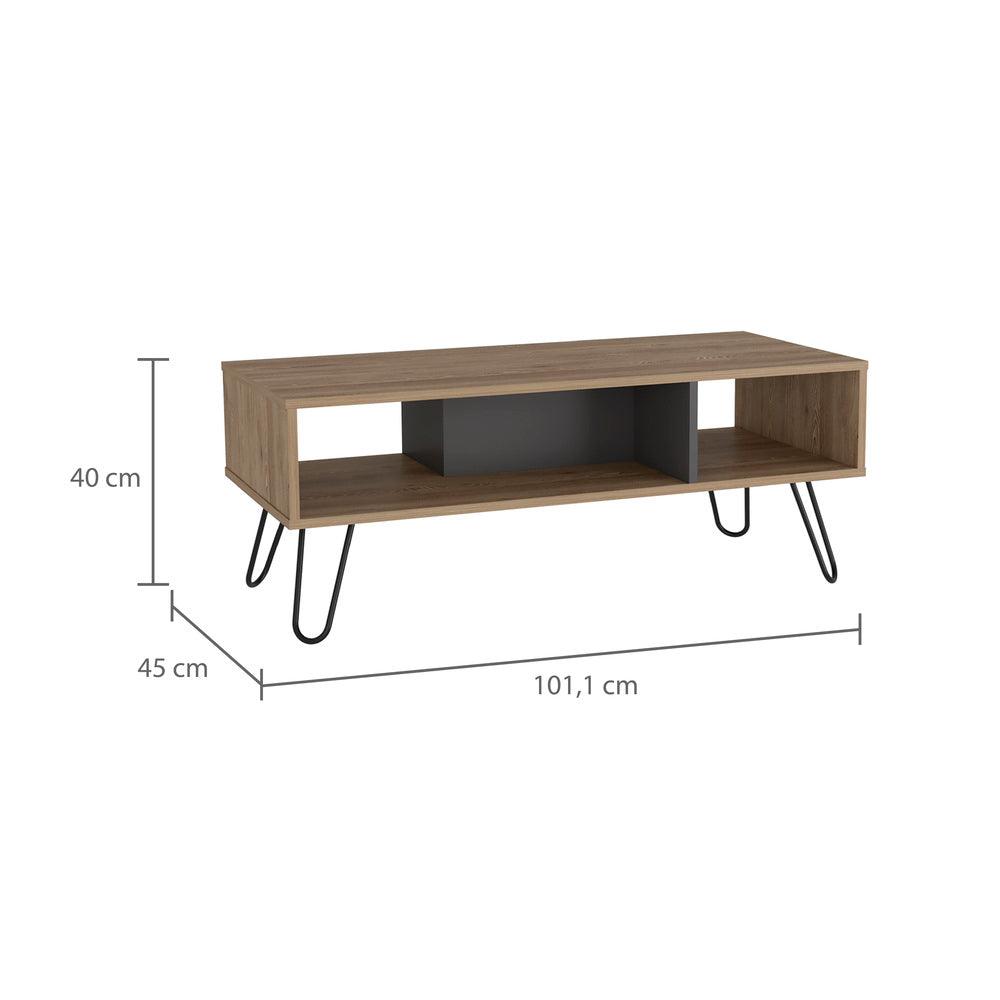 Mesa De Centro Temora Miel Y Plomo