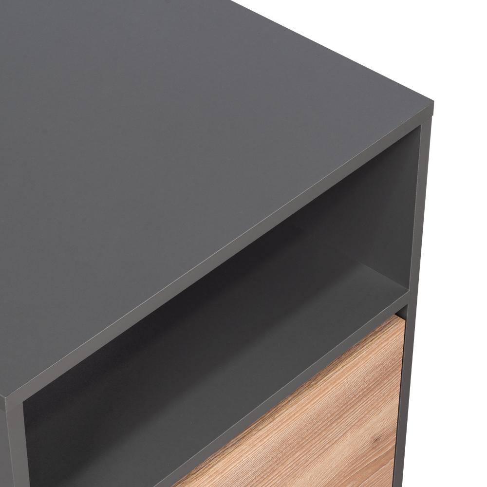 Mesa De Noche Syvana Plomo Miel