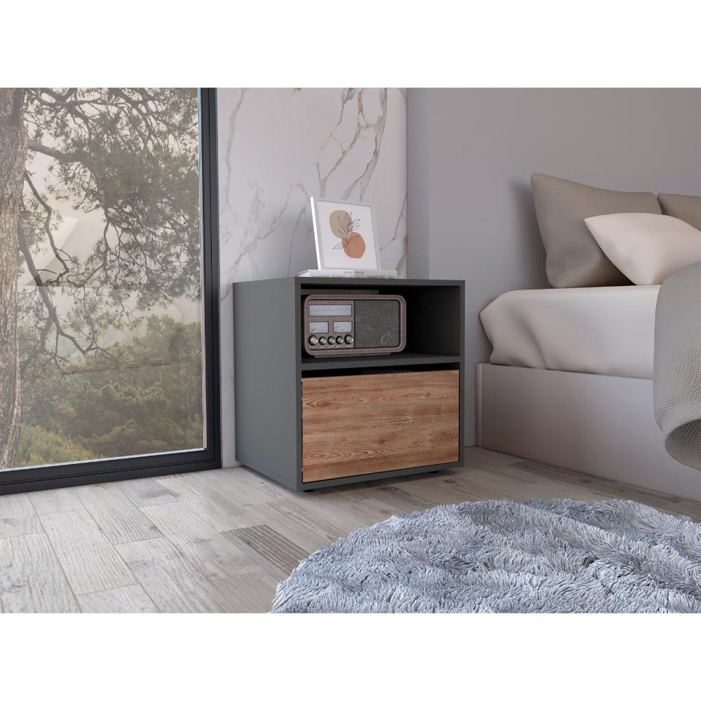 Mesa De Noche Syvana Plomo Miel