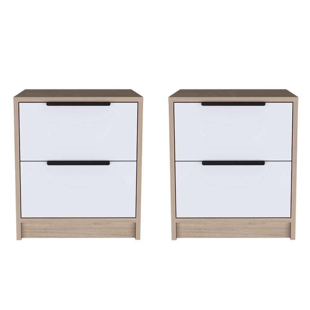Mesa De Noche Kaia X2 Und (1C) Rovere+Bl