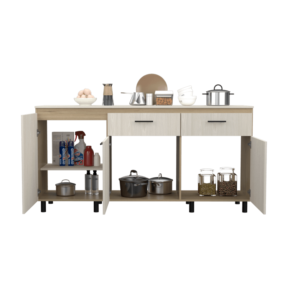 Modulo Inferior Cocina Vionel Rovere Niebla 180 Cm