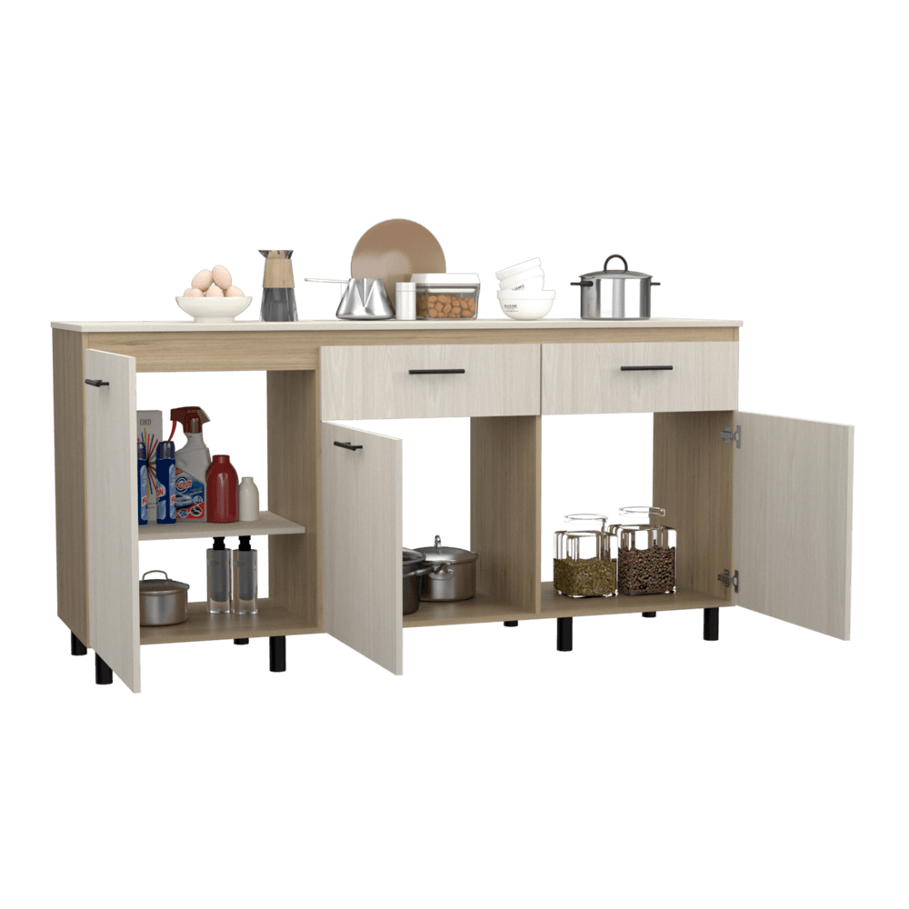 Modulo Inferior Cocina Vionel Rovere Niebla 180 Cm