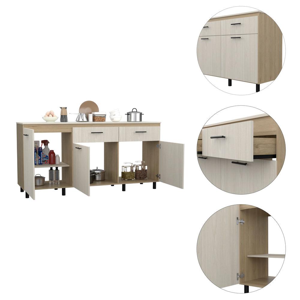 Modulo Inferior Cocina Vionel Rovere Niebla 180 Cm