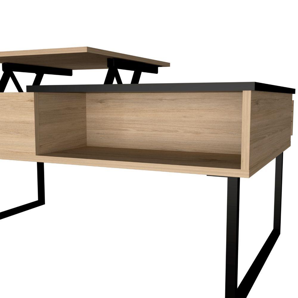 Mesa De Centro Funcional Base Flotante Rovere Wengue