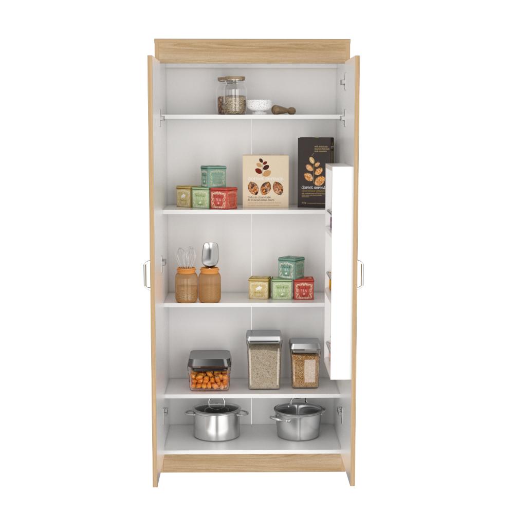 Mueble Alacena Lyssy Fresno Y Blanco