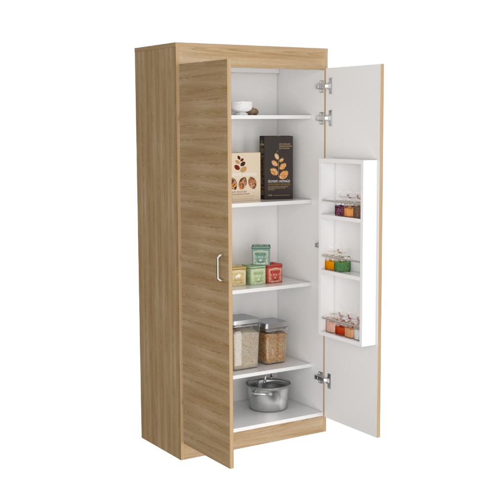 Mueble Alacena Lyssy Fresno Y Blanco
